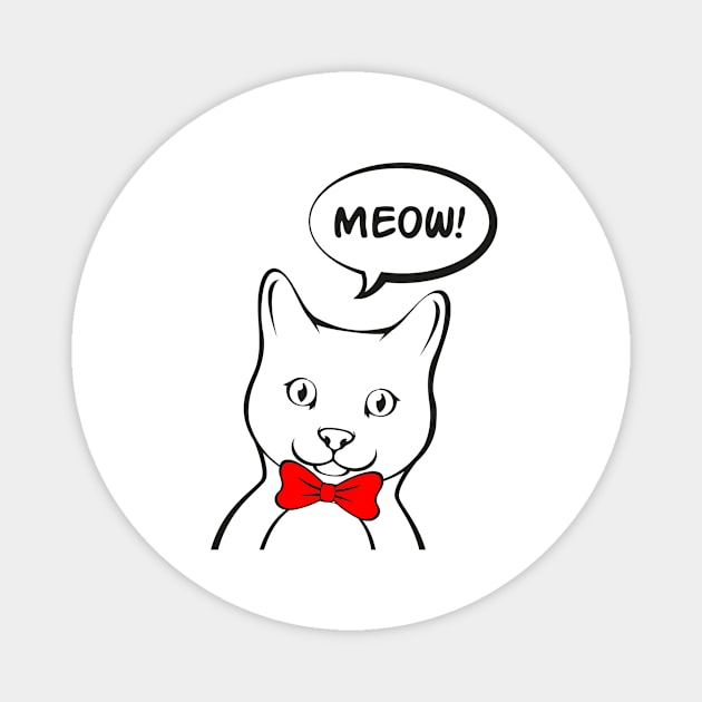 Meow Cat Magnet by merysam